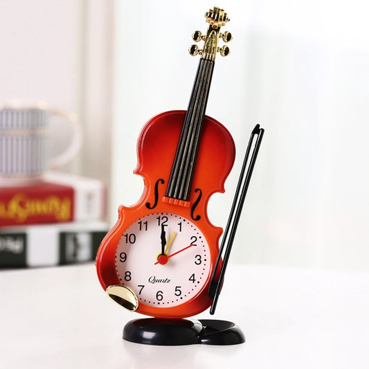 Deluxe Vintage Violin Alarm Clock Decorative Gift - Dshop.com.au