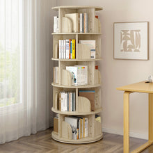 Sanctuary 360-degree Rotating 5 Tier Display Shelf Bookcase Organiser (Coastal Oak)