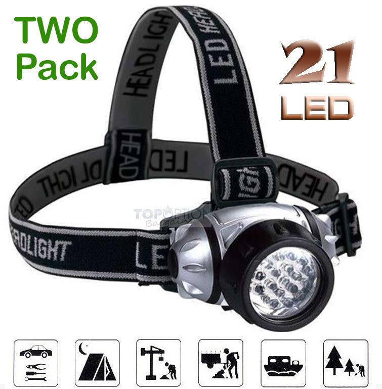 TWO PACK 2 x 21 LED Headlight Lamp - Dshop.com.au