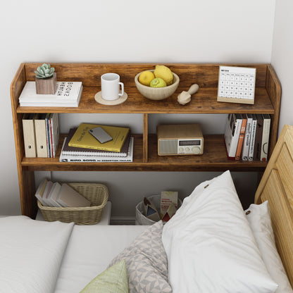 Ambassador Console Table Tall Narrow Bedside Table (Rustic Wood)