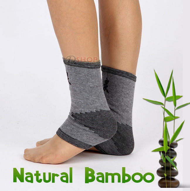 2 x Bamboo Ankle Support Brace Foot Heel Protection (1 Pair) - Dshop.com.au