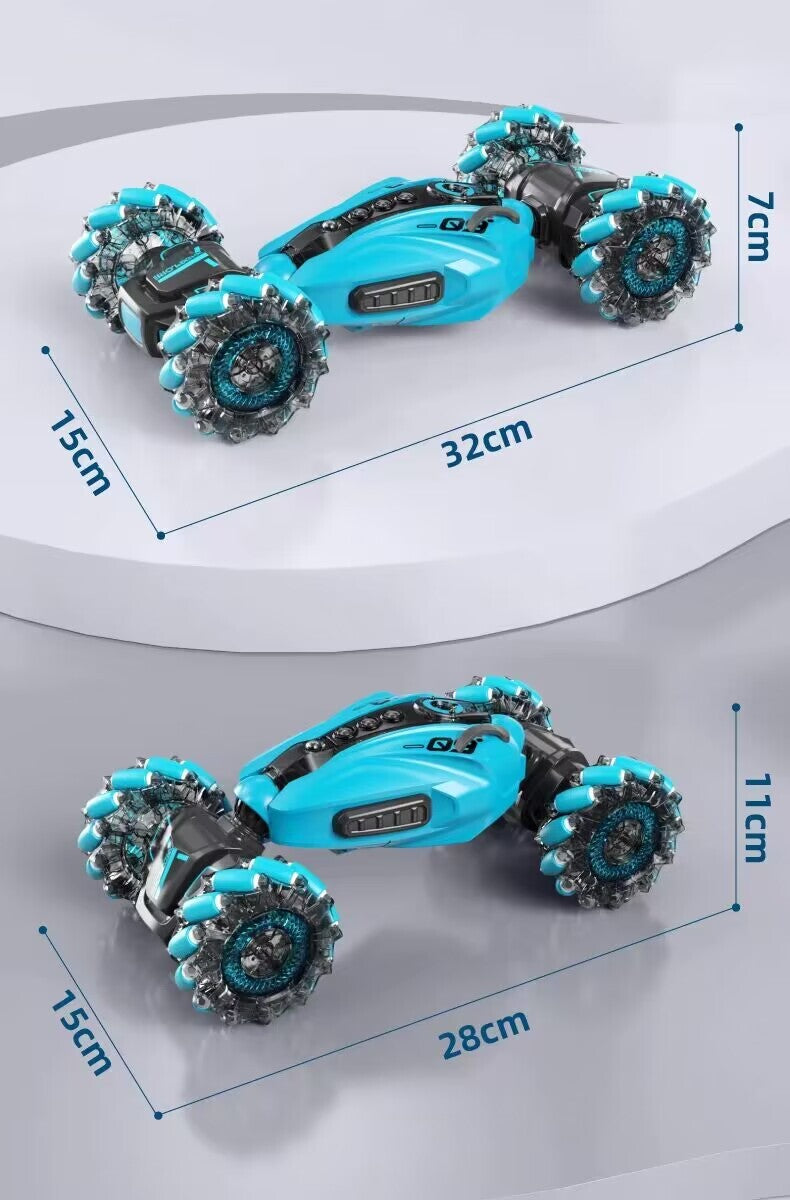 RC Hand Gesture Remote Control 4WD Mist Twister Stunt Car (Blue) - Dshop.com.au