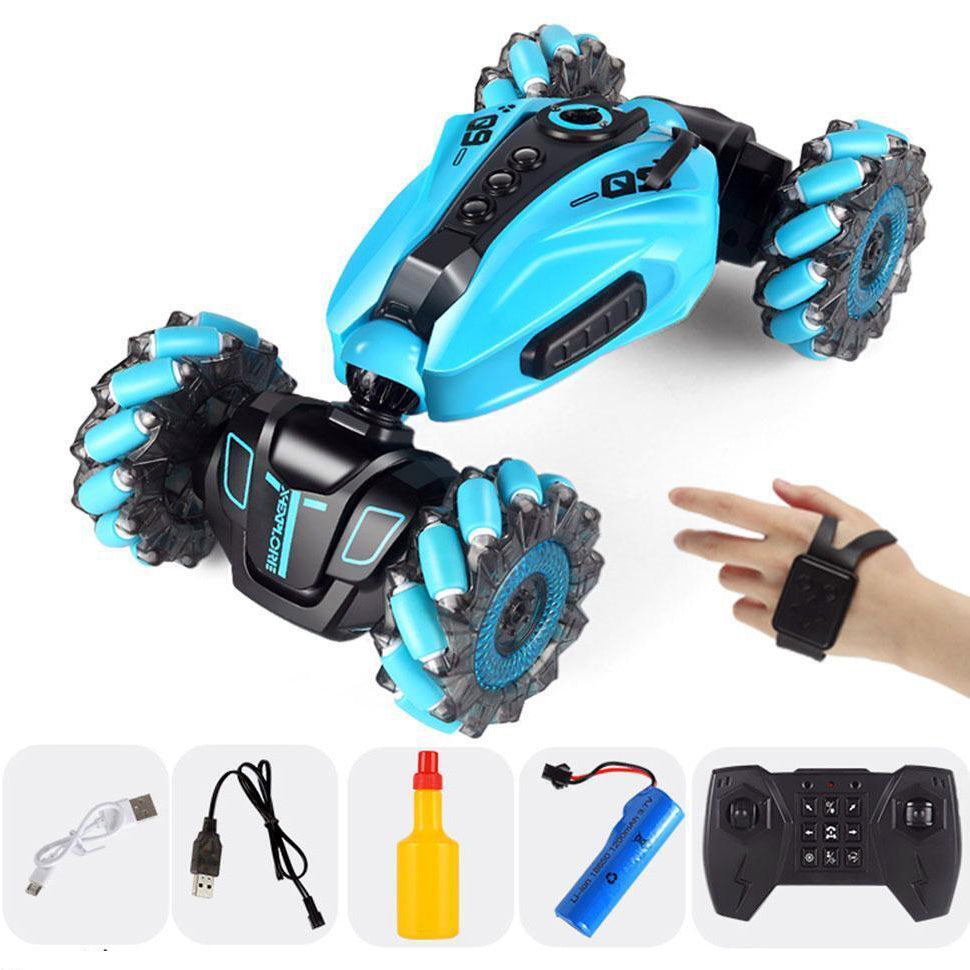 RC Hand Gesture Remote Control 4WD Mist Twister Stunt Car (Blue) - Dshop.com.au