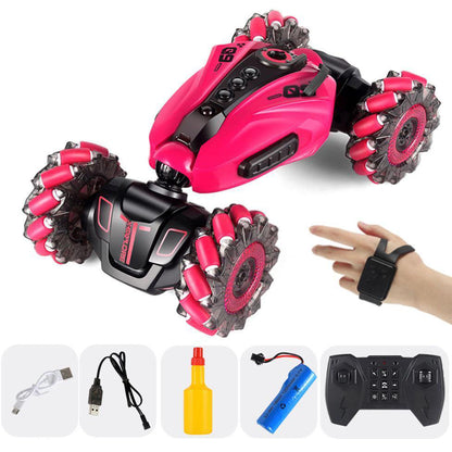 RC Hand Gesture Remote Control 4WD Mist Twister Stunt Car (Pink) - Dshop.com.au