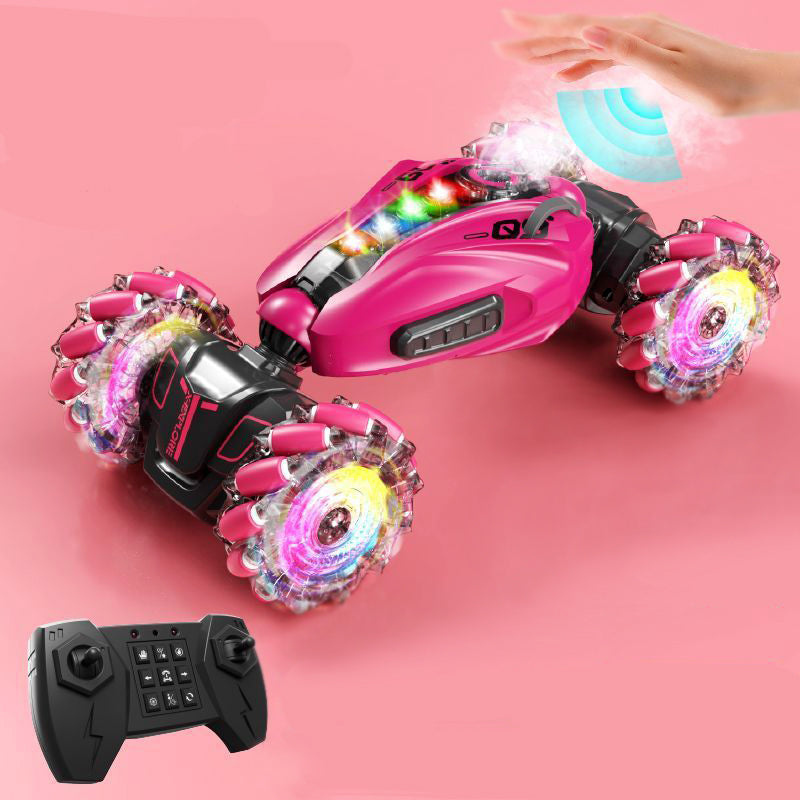 RC Hand Gesture Remote Control 4WD Mist Twister Stunt Car (Pink) - Dshop.com.au