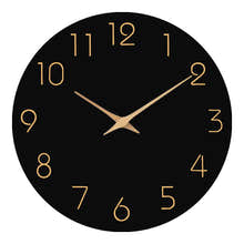 Minimalist Wooden Home Decor Black Wall Clock - Dshop.com.au