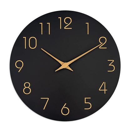 Minimalist Wooden Home Decor Black Wall Clock - Dshop.com.au