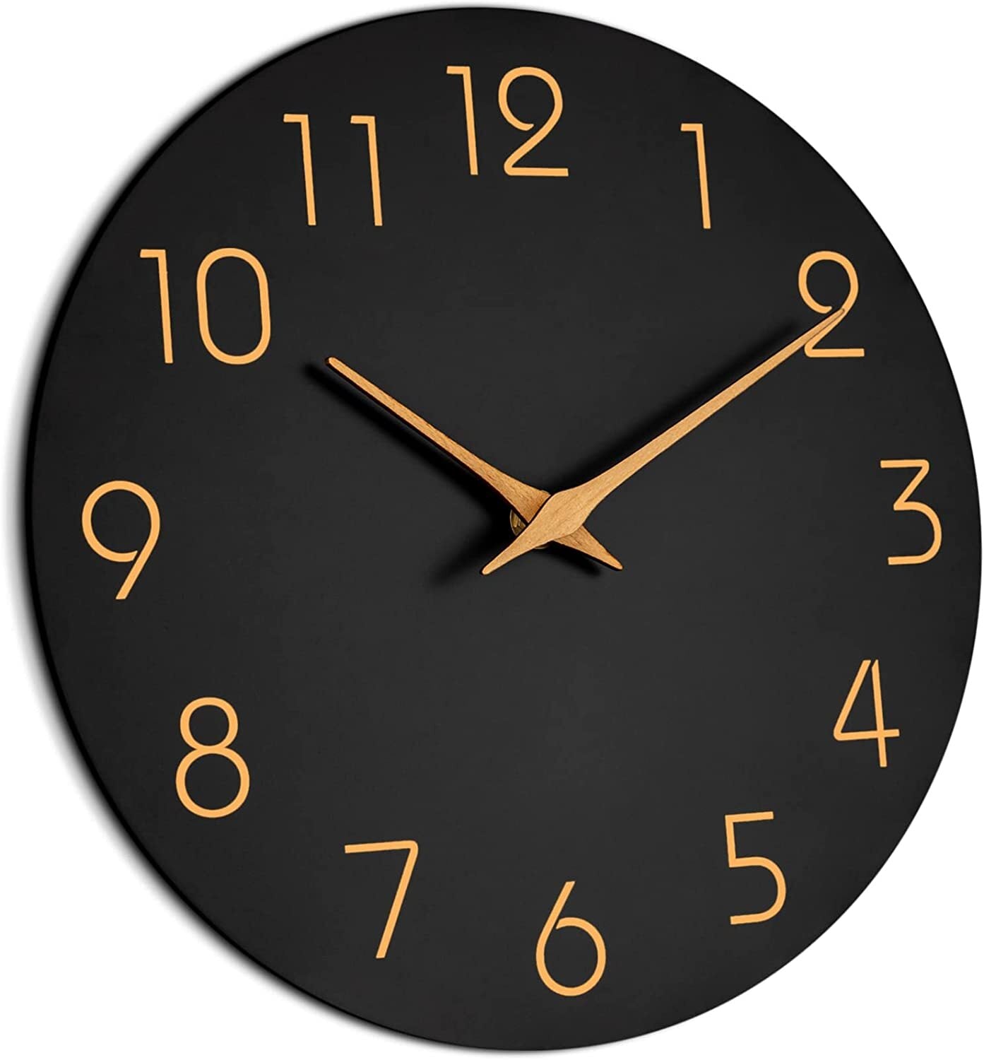 Minimalist Wooden Home Decor Black Wall Clock - Dshop.com.au