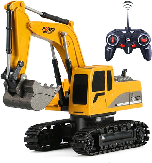 Remote Control Excavator Construction Tractor RC Alloy Toy Truck