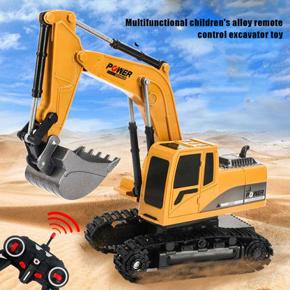 Remote Control Excavator Construction Tractor RC Alloy Toy Truck - Dshop.com.au