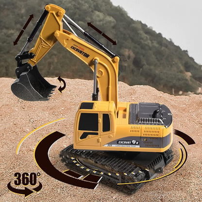 Remote Control Excavator Construction Tractor RC Alloy Toy Truck - Dshop.com.au