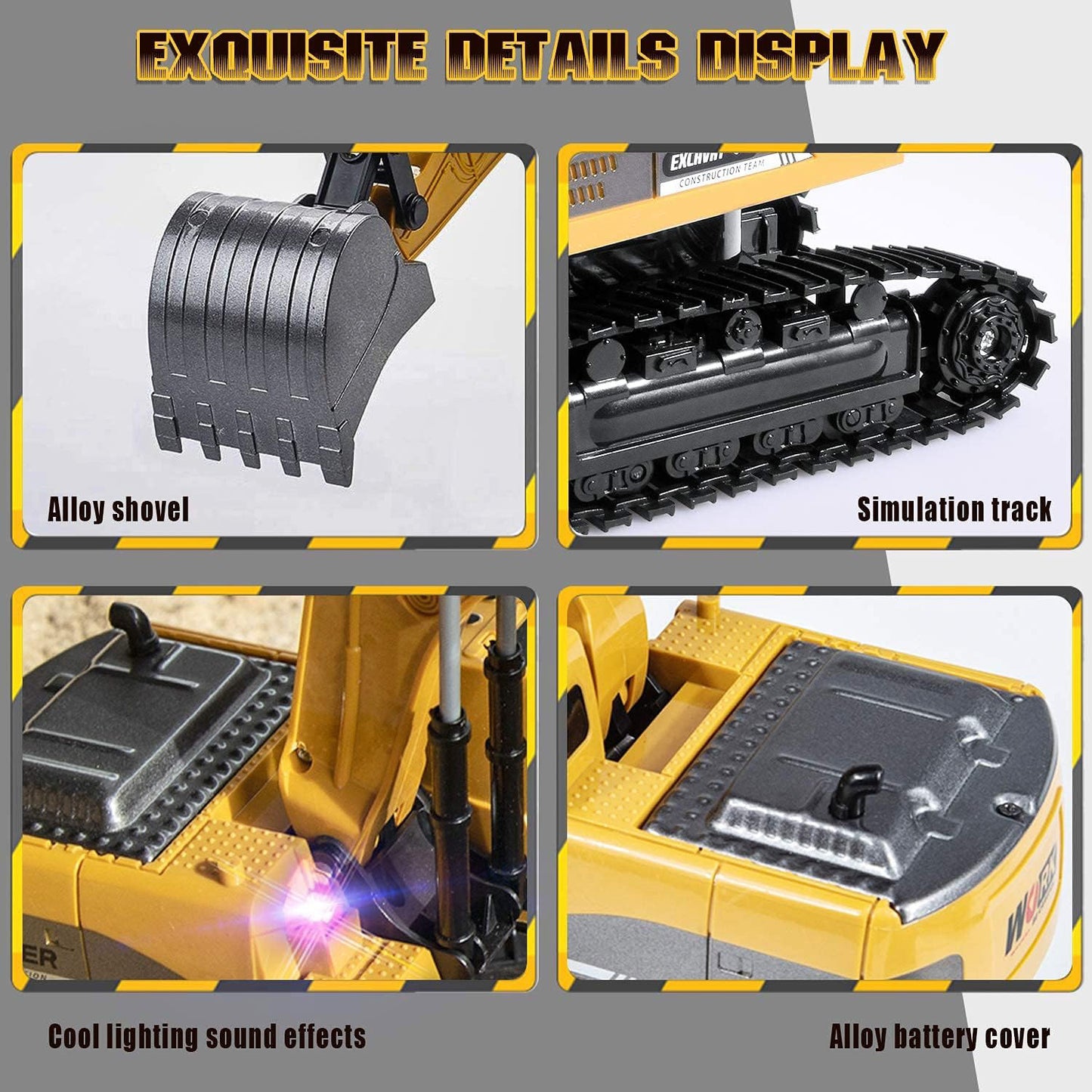 Remote Control Excavator Construction Tractor RC Alloy Toy Truck - Dshop.com.au