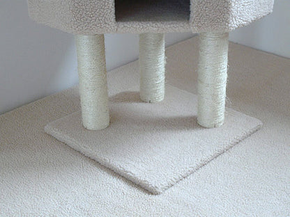 4-Level Large Cat Scratching Post Pole Tower (Cream) - Dshop.com.au