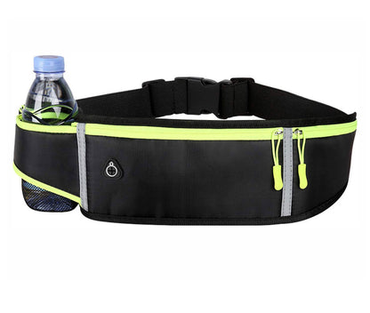 Fitness Outdoor Sports Belt Bag Running Waist Zip Pouch (Black) - Dshop.com.au