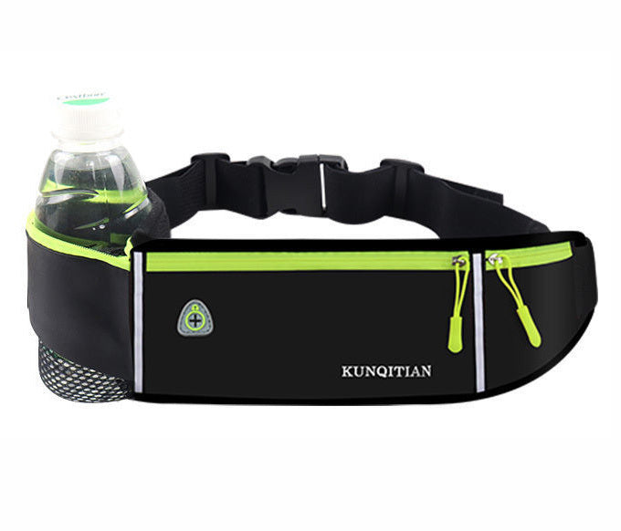 Fitness Outdoor Sports Belt Bag Running Waist Zip Pouch (Black) - Dshop.com.au