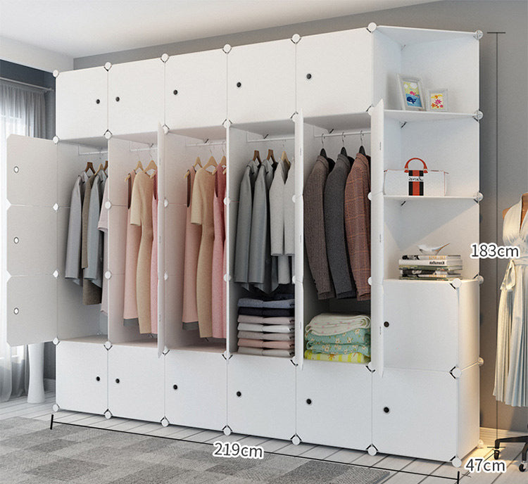 XXL DIY Cube Storage Cupboard Combination Wardrobe - Dshop.com.au