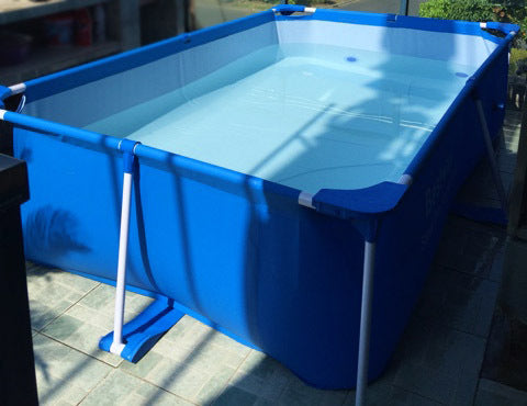 Intex Rectangle Metal Frame Above Ground Family Swimming Pool - Dshop.com.au