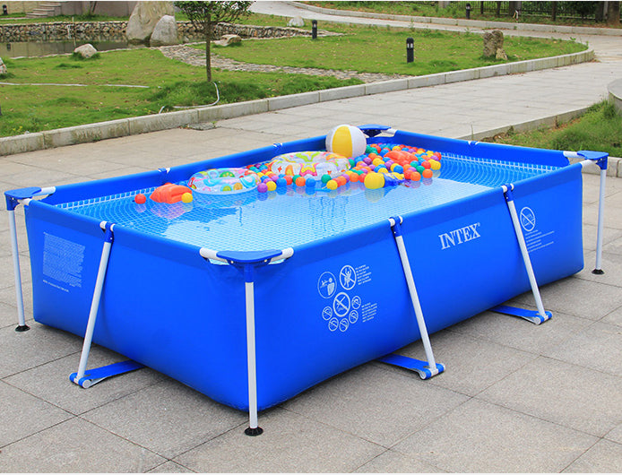 Intex Family Rectangular Pool Intex Rectangle Metal Frame Above Ground Family Swimming Pool