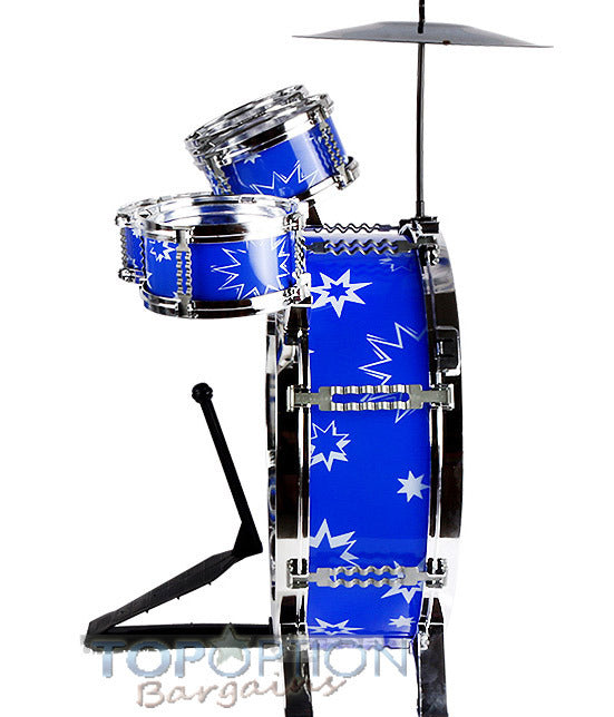 6PCS Kids Jazz Drum Musical Educational Instrument Toy Set (Blue) - Dshop.com.au