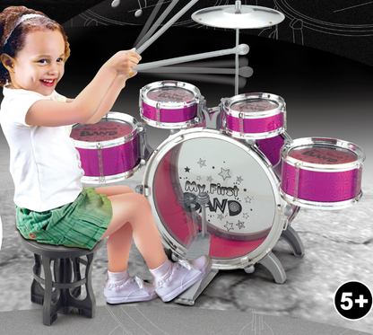 6PCS Kids Jazz Drum Musical Educational Instrument Toy Set (Purple) - Dshop.com.au