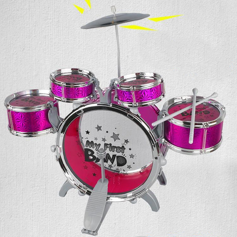 6PCS Kids Jazz Drum Musical Educational Instrument Toy Set (Purple) - Dshop.com.au