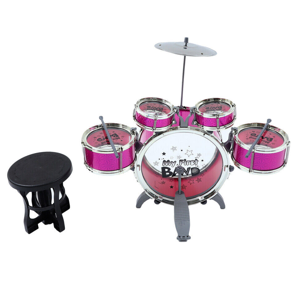 6PCS Kids Jazz Drum Musical Educational Instrument Toy Set (Purple) - Dshop.com.au