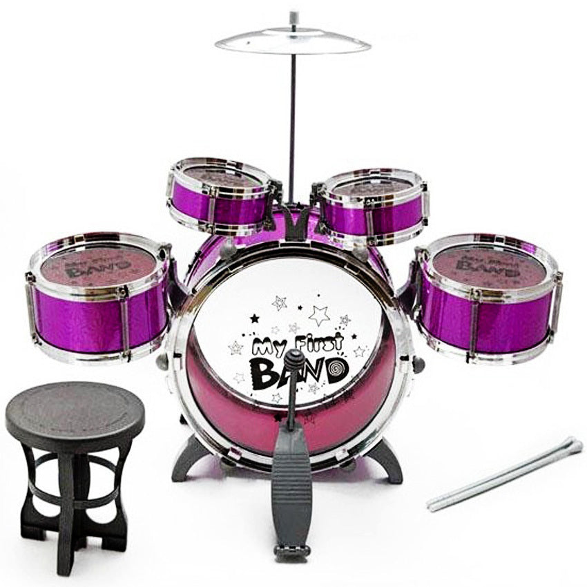 6PCS Kids Jazz Drum Musical Educational Instrument Toy Set (Purple) - Dshop.com.au