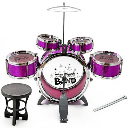 6PCS Kids Jazz Drum Musical Educational Instrument Toy Set (Purple) - Dshop.com.au