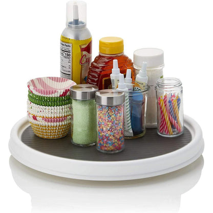 Rotating Spice Rack Lazy Suzan Kitchen Countertop Shelf Storage Organiser - Dshop.com.au