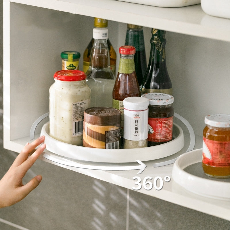 Rotating Spice Rack Lazy Suzan Kitchen Countertop Shelf Storage Organiser - Dshop.com.au