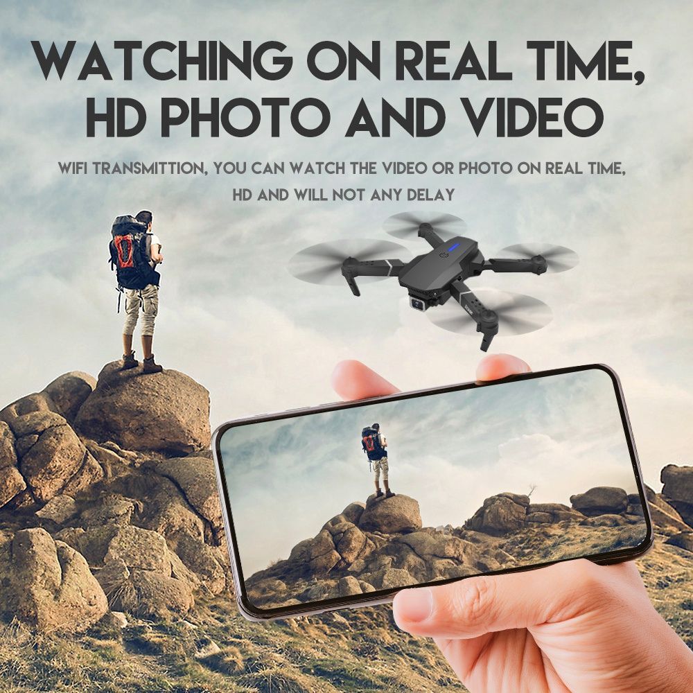 4K HD Dual Camera Dual Battery Wide-angle Quadcopter Remote Control Drone - Dshop.com.au