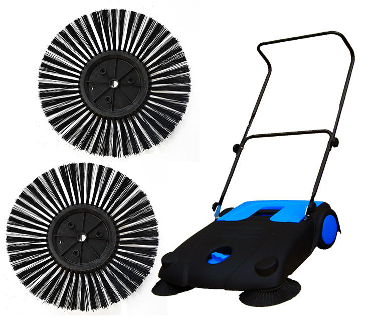 2x Round Replacement Brushes for Commercial Large Area Push Sweeper - Dshop.com.au