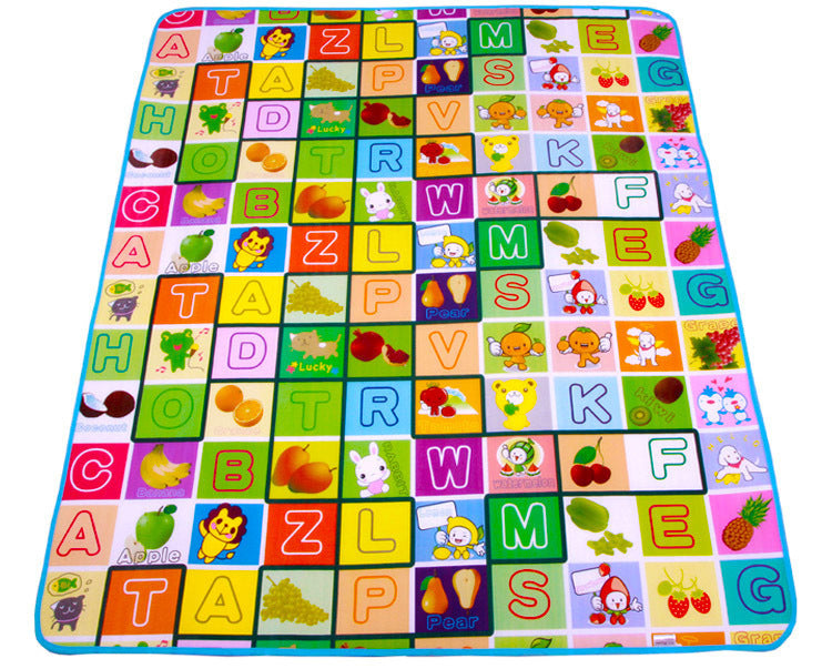 Double Sided Alphabet & Animal 1.8m x 1.2m Baby Mat Activity Rug - Dshop.com.au