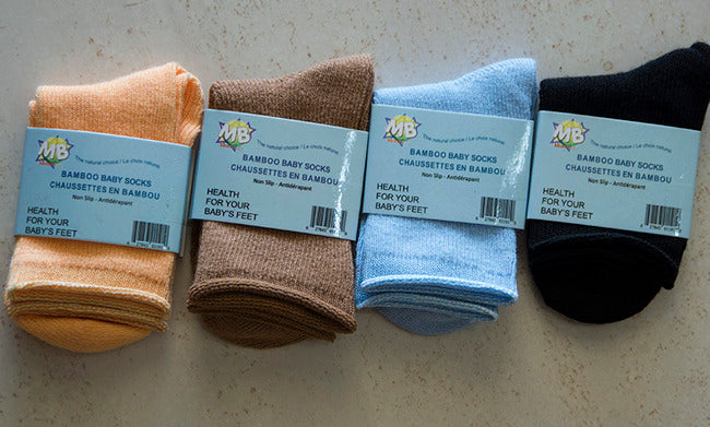 3 x Pairs Bamboo Socks for Baby/Toddler (Orange, Chocolate, Black) - Dshop.com.au