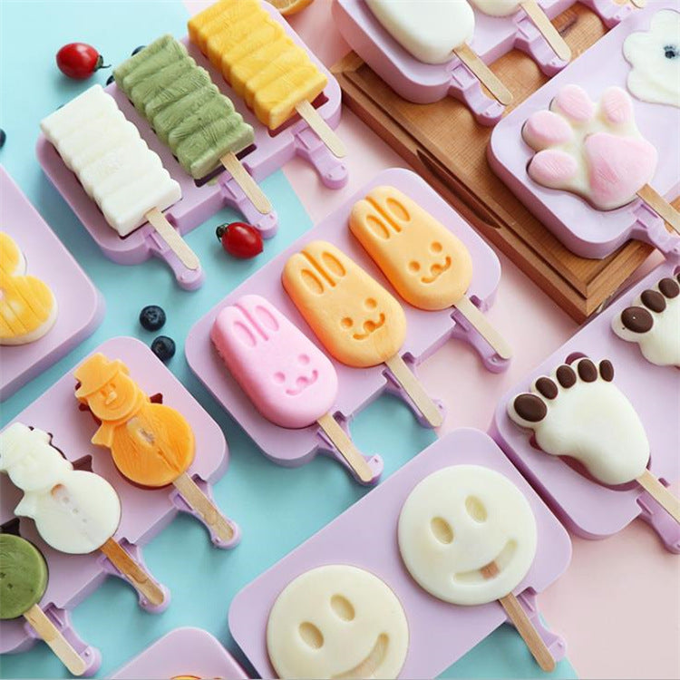 Silicone Ice Cream Cakesicle Popsicle 4-Piece Moulds - Dshop.com.au