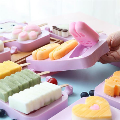 Silicone Ice Cream Cakesicle Popsicle 4-Piece Moulds - Dshop.com.au