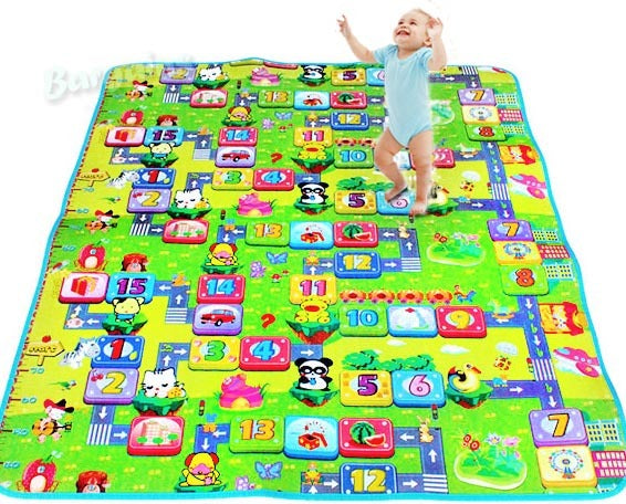 2m Double Sided Large Alphabet & Numbers Baby Kids Play Mat - Dshop.com.au