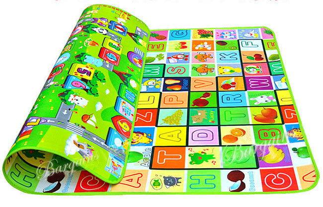 2m Double Sided Large Alphabet & Numbers Baby Kids Play Mat - Dshop.com.au