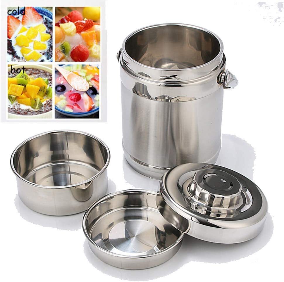 1.4L Stainless Steel Insulated Portable Thermos Food Jar Lunchbox Containers - Dshop.com.au