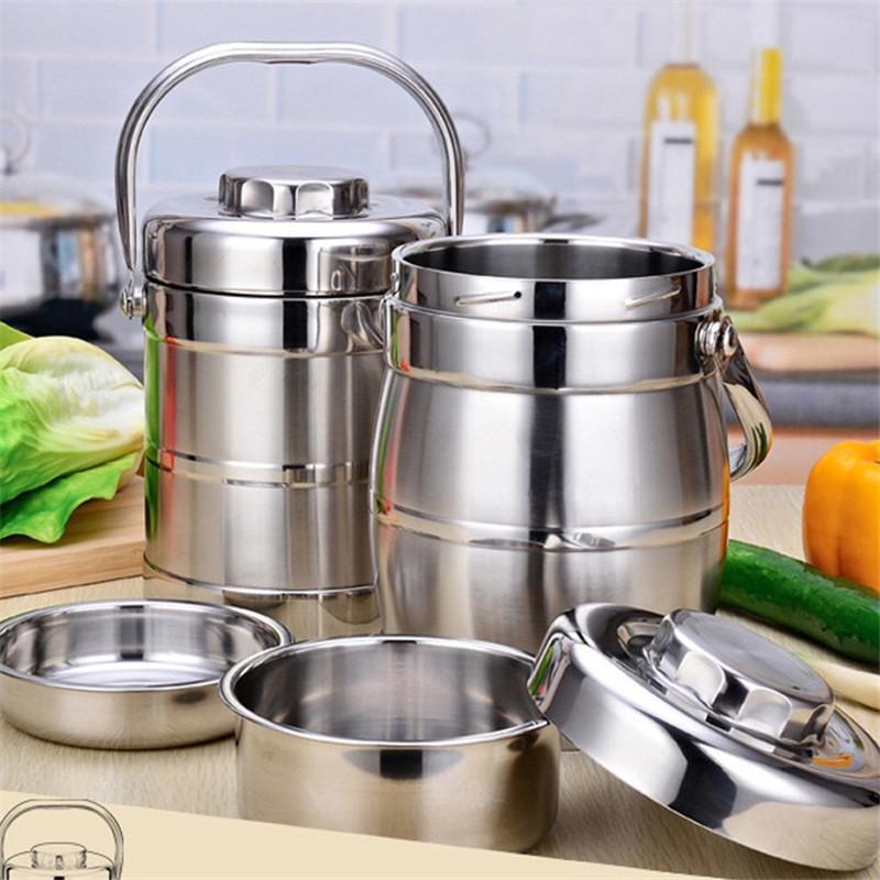 1.4L Stainless Steel Insulated Portable Thermos Food Jar Lunchbox Containers - Dshop.com.au