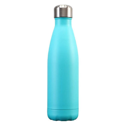 Stainless Steel Vacuum Insulated Sports Water Bottle Thermal Flask (Aqua) - Dshop.com.au