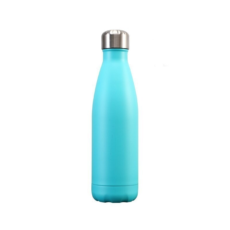 Stainless Steel Vacuum Insulated Sports Water Bottle Thermal Flask (Aqua) - Dshop.com.au