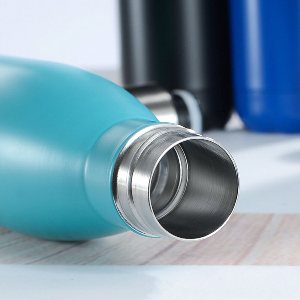 Stainless Steel Vacuum Insulated Sports Water Bottle Thermal Flask (Aqua) - Dshop.com.au