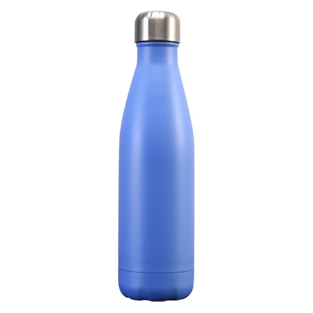 Stainless Steel Vacuum Insulated Sports Water Bottle Thermal Flask (Blue) - Dshop.com.au