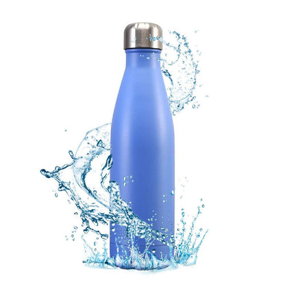 Stainless Steel Vacuum Insulated Sports Water Bottle Thermal Flask (Blue) - Dshop.com.au