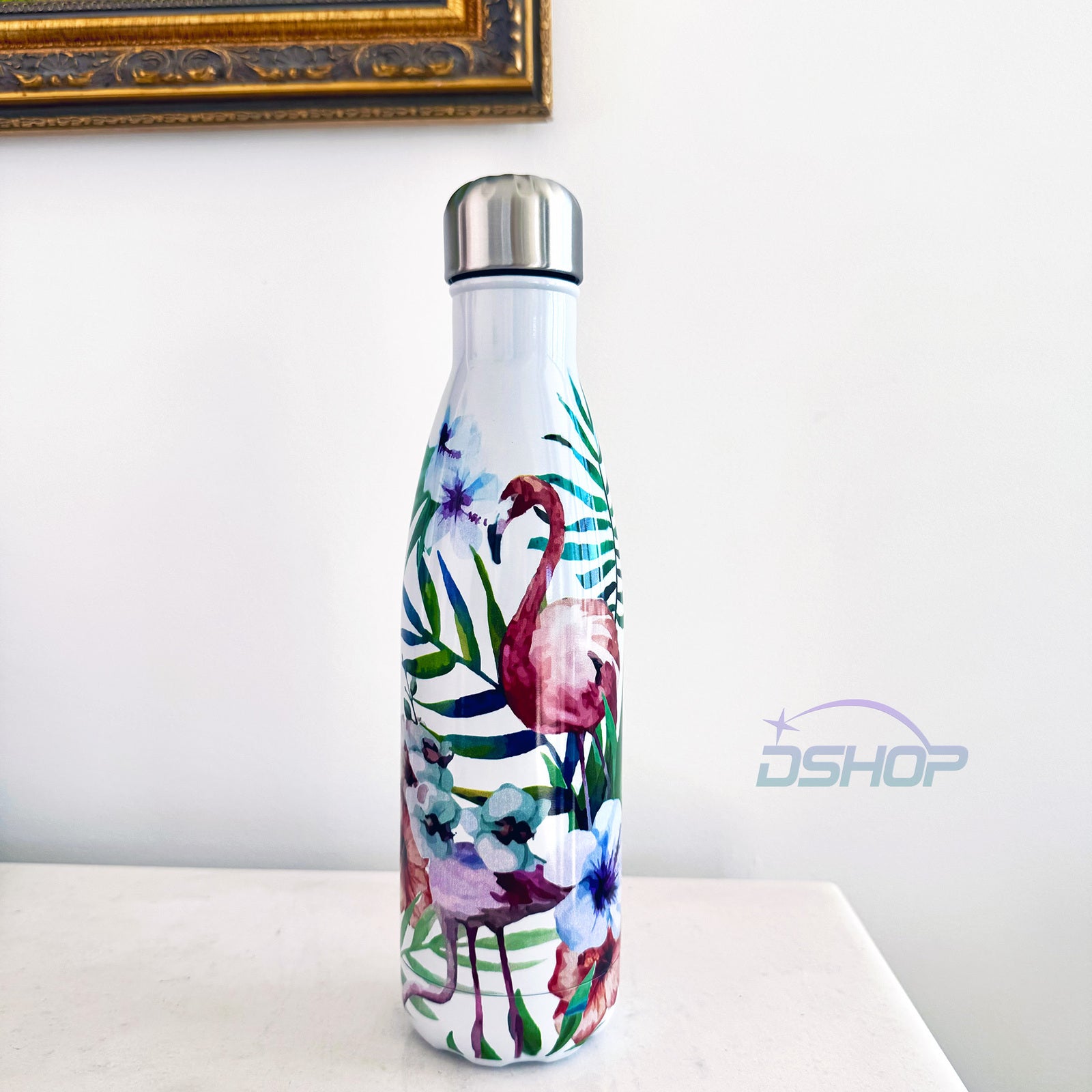 Stainless Steel Vacuum Insulated Water Bottle Thermal Flask (Flamingo) - Dshop.com.au