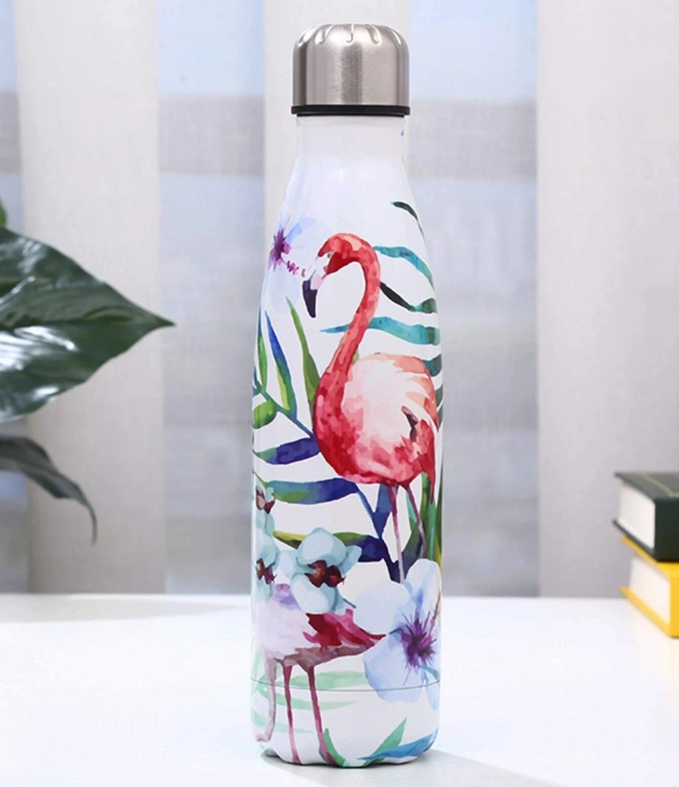 Stainless Steel Vacuum Insulated Water Bottle Thermal Flask (Flamingo) - Dshop.com.au