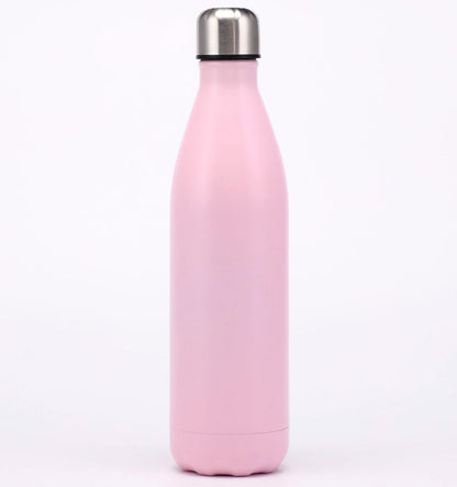 750ml Large Stainless Steel Vacuum Insulated Sports Water Bottle Thermal Flask (Pink) - Dshop.com.au