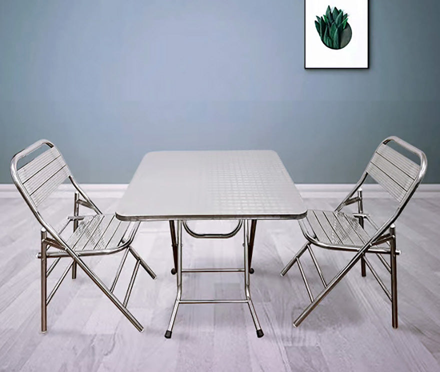 Set of 2 Superb Full 304 Stainless Steel Folding Chairs - Dshop.com.au