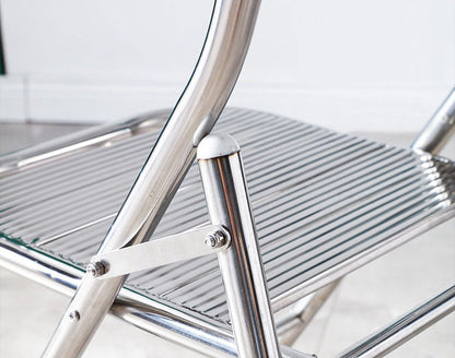 Set of 2 Superb Full 304 Stainless Steel Folding Chairs - Dshop.com.au